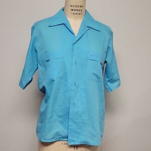 Towncraft Plus For Penny's Blue Shirt, Vintage , Size M